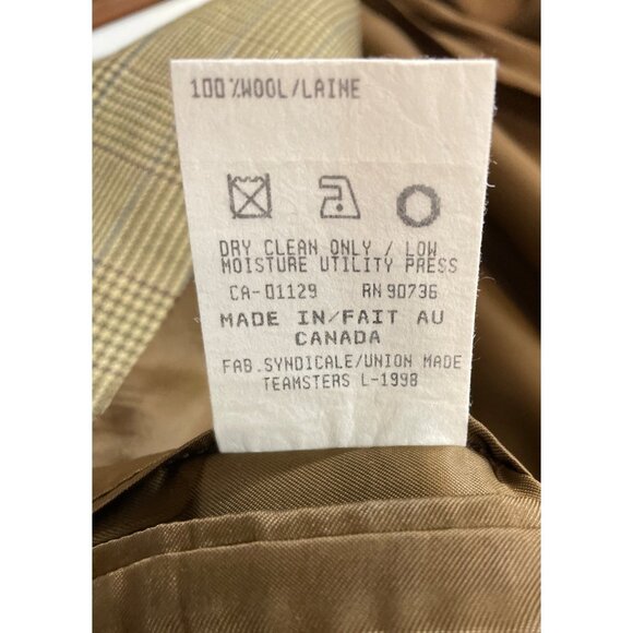 Mens Chaps By Ralph Lauren Glen Plaid Blazer Jacket Size 42T - Picture 15 of 15